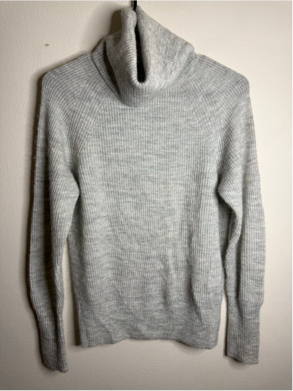 Women's Quince Ribbed Turtleneck Sweater Size S Grey - Picture 2 of 5